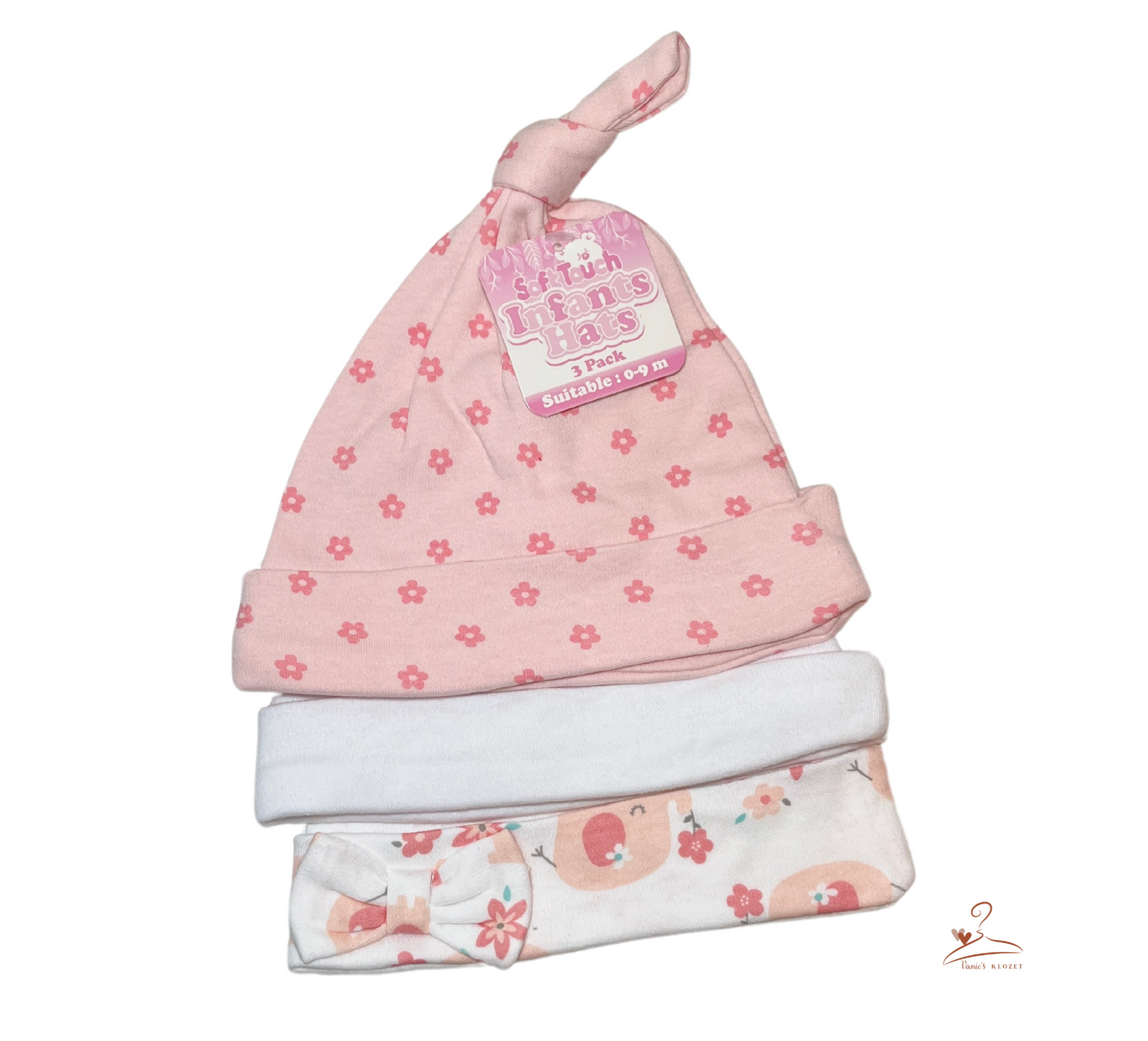 Lot de bonnets naissance en coton, idéal pour la maternité
