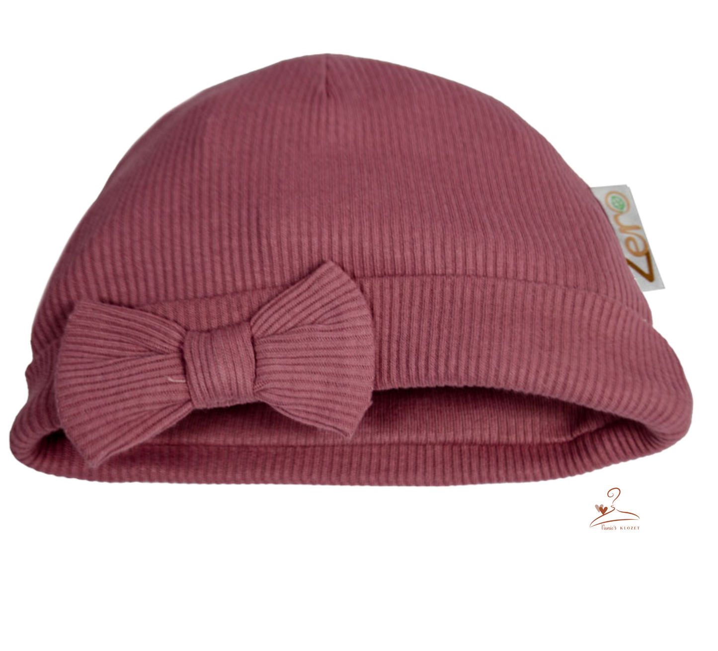 Bonnet bébé fille avec nœud