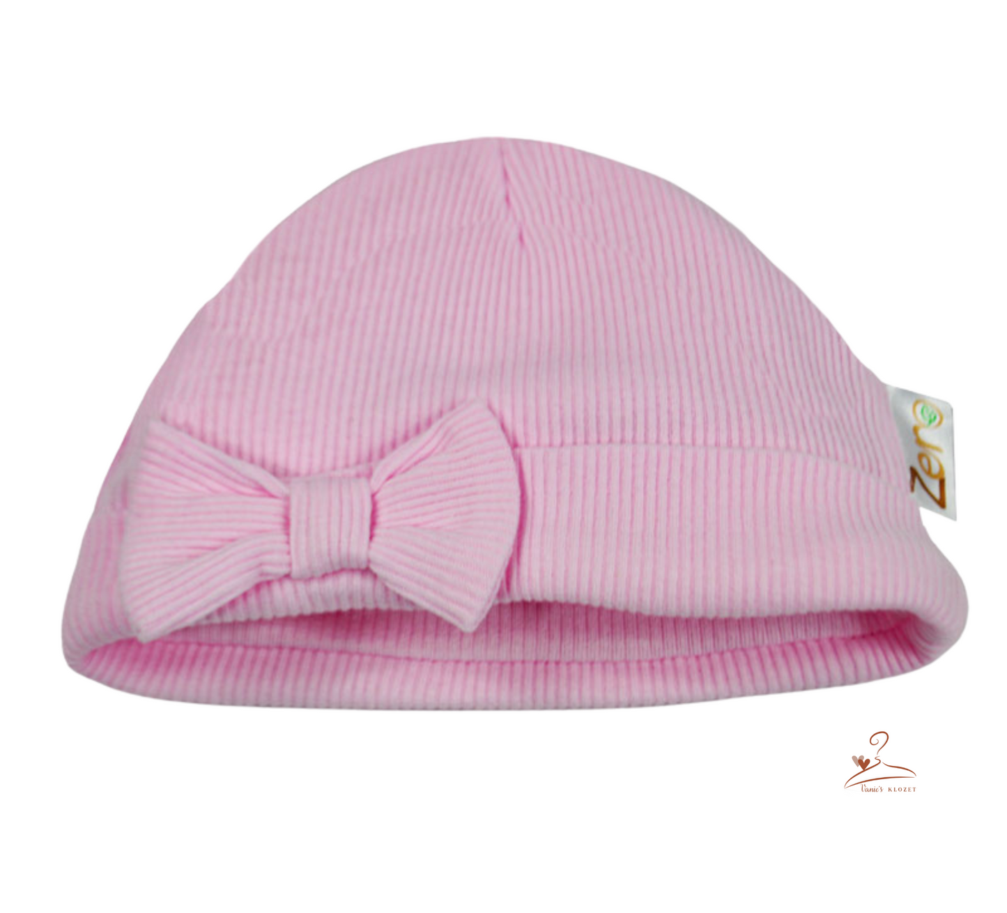 Bonnet bébé fille avec nœud