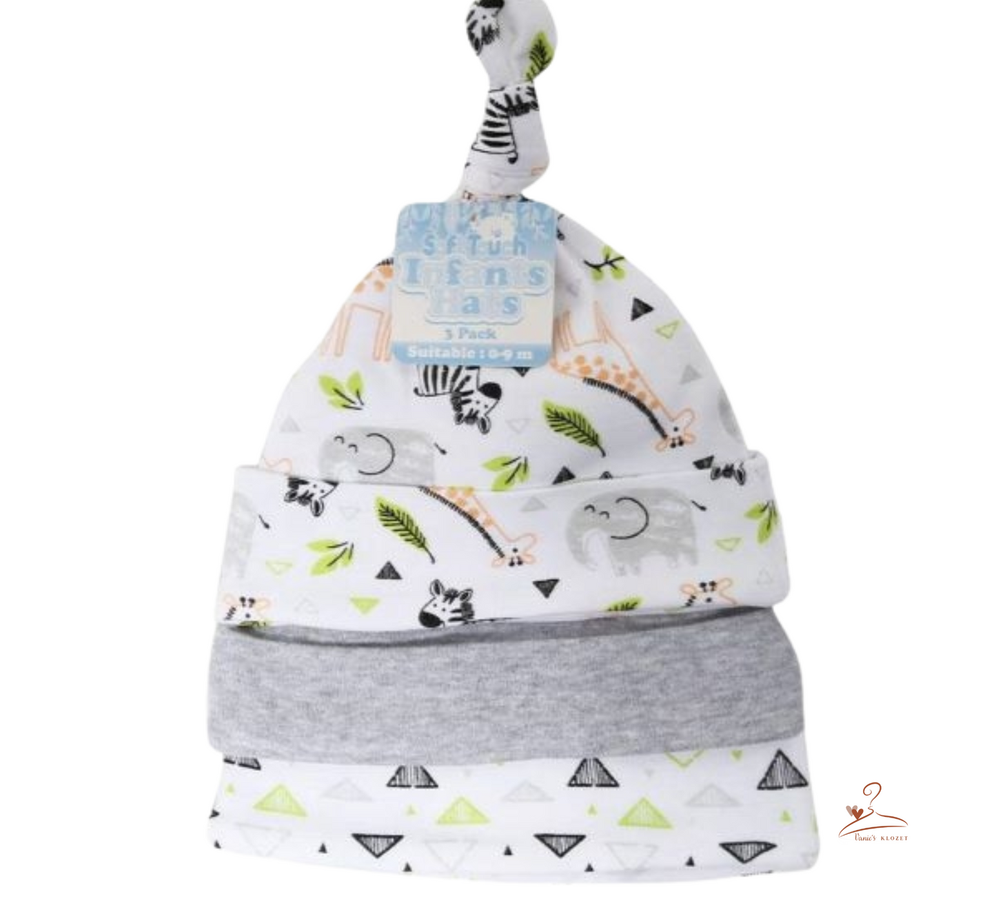 Lot de bonnets naissance en coton, idéal pour la maternité